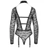 Cottelli - Sheer Strappy Bodysuit (Black) - M