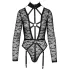 Cottelli - Sheer Strappy Bodysuit (Black) - M