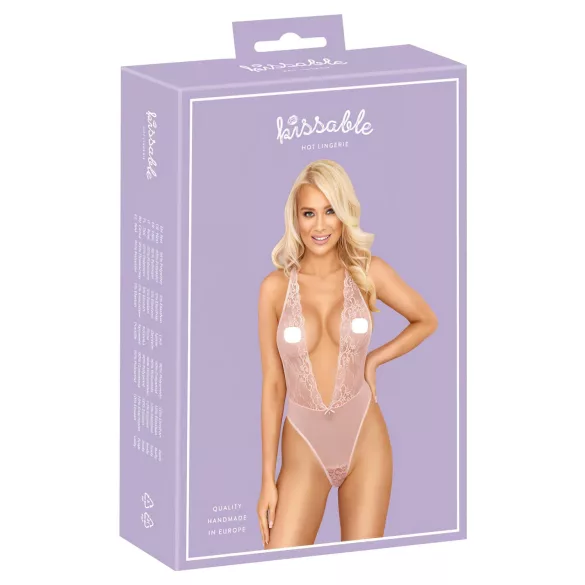 Kissable Lace Bodysuit (Pink)