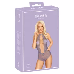 Kissable - Halter Lace Bodysuit (Purple) - L/XL
