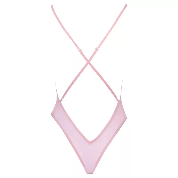 Kissable - Pink Bodysuit with Rose Embroidery - L/XL