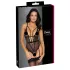 Cottelli - Open Strappy Bodysuit with Garter (Black) - M
