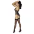 Cottelli - Open Strappy Bodysuit with Garter (Black) - L