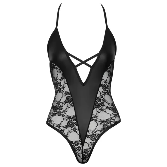 Cottelli Party - Floral Bodysuit (Black) - XL