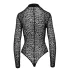 Noir - Leopard Print Long-Sleeve Bodysuit (Black)