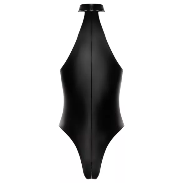 Noir - Shiny Halter Neck Bodysuit (Black)