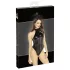 Noir - Shiny Halter Neck Bodysuit (Black) - L