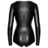 Noir - Sleek Long-Sleeve Bodysuit (Black) - L
