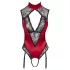 Cottelli - Lace Halter Neck Bodysuit (Red) - L