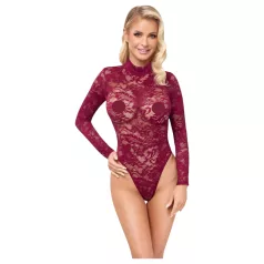 Cottelli - Sheer Lace Bodysuit (Red)