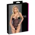 Cottelli - Sheer, Open Lace Bodysuit (Black) - M