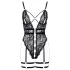 Cottelli - Open Strappy Black Lingerie Bodysuit - M
