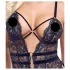 Cottelli - Open Strappy Black Lingerie Bodysuit - L