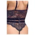 Cottelli - Open Strappy Black Lingerie Bodysuit - L