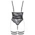 Cottelli - Open Strappy Black Lingerie Bodysuit - L