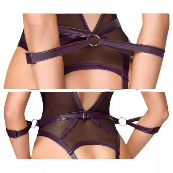 Cottelli Bondage - open body with arm cuffs (black) - XL
