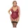 Cottelli Curves - Chain Lace Bodysuit (Red) - 3XL