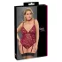 Cottelli Curves - Chain Lace Bodysuit (Red) - 3XL