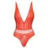 Cottelli - Cross-Strap Lace Bodysuit (Red)