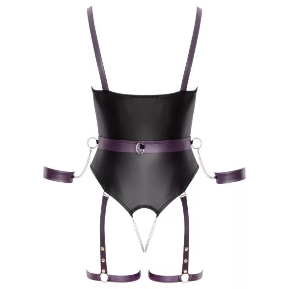 Cottelli - Open Bondage Body with Cuffs (Black) - M