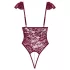 Cottelli - Lace Pearl Bodysuit (Red) - M