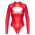 Noir - Shiny Finish Bodysuit (Red) - M