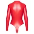 Noir - Shiny Finish Bodysuit (Red) - M