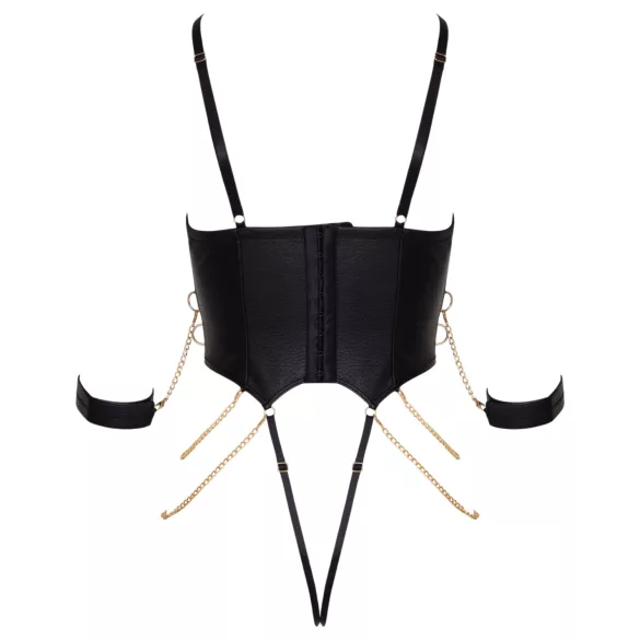Cottelli - chained bondage bodysuit (black) - M