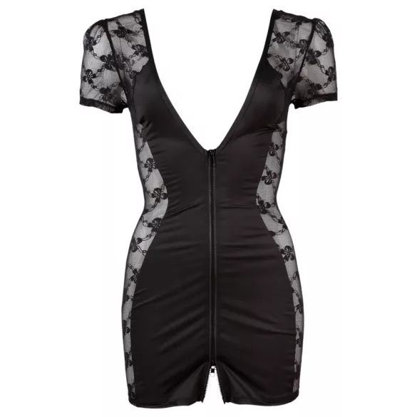 Cottelli - Black Lace Bow Dress - M