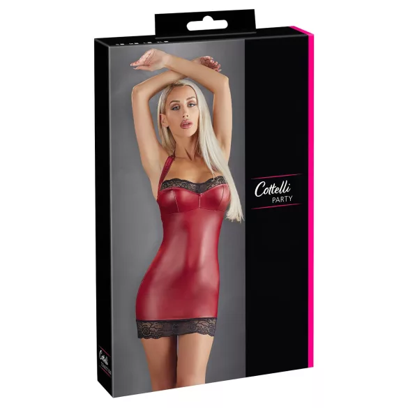 Cottelli - shiny mini dress (red)