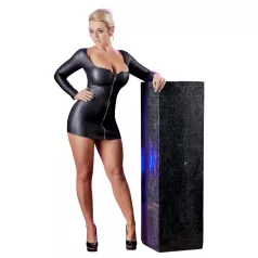 Cottelli - Black Party Dress with Rhinestone Zipper