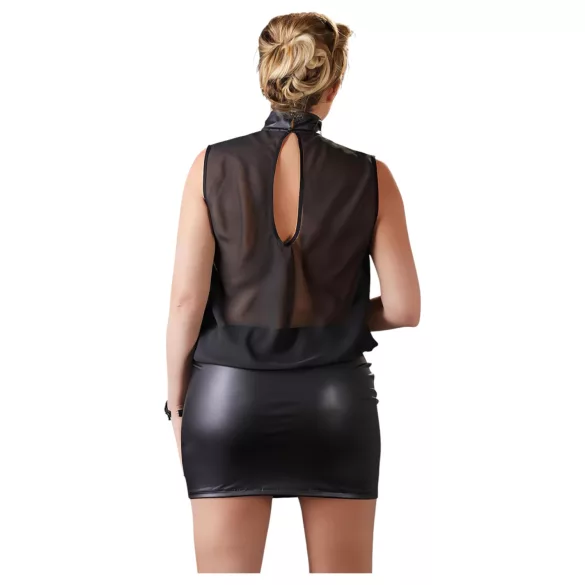 Cottelli Plus Size - Shimmering Chiffon Dress (Black)