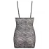 Cottelli - Shiny Striped Lace Dress (Black)