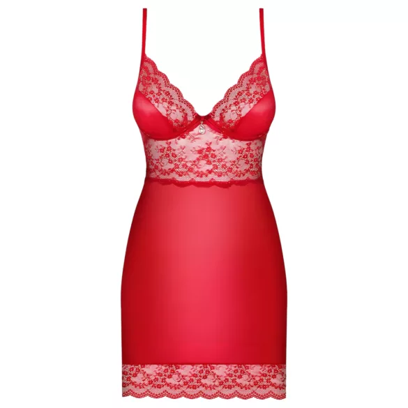 Obsessive Lovica - Lace Nightgown & Thong Set (Red)