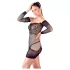 Mandy Mystery - Fishnet Tube Dress with Belt Décor and Thong - Black (S-L)