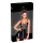 Noir - Black Patent Dress with Mesh Insets - M