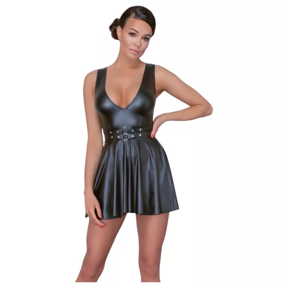 Cottelli - Layered Dress with Belt (Black) - M