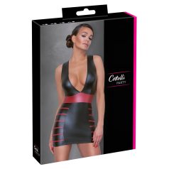 Cottelli Party - Striped Bodycon Dress (Black-Red)
