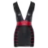 Cottelli Party - Striped Bodycon Dress (Black-Red)