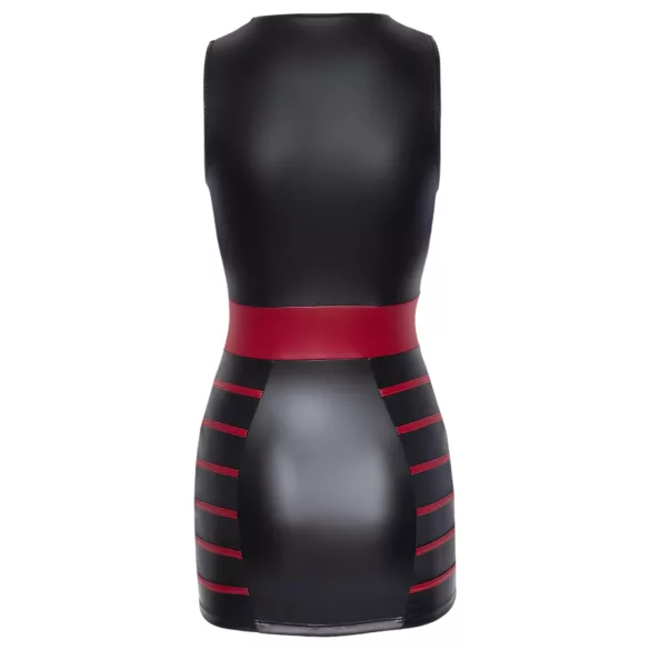 Cottelli Party - Striped Bodycon Dress (Black-Red) - XL