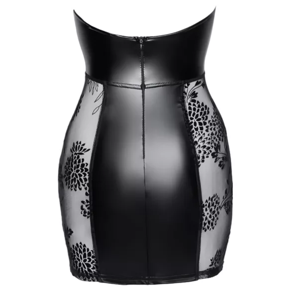 Noir - Lace-Up Mini Dress (Black) - L