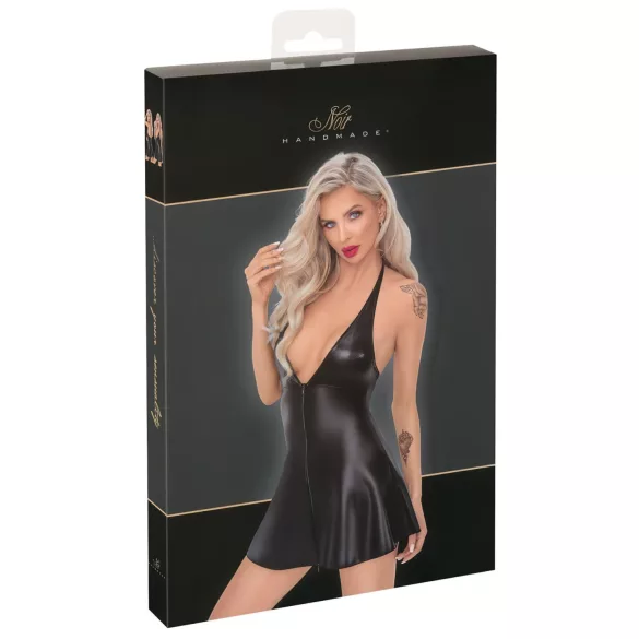 Noir - Black Snakeskin-Print Mini Dress with Top