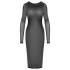 Cottelli Party - Sheer Zipper Dress (Black) - L