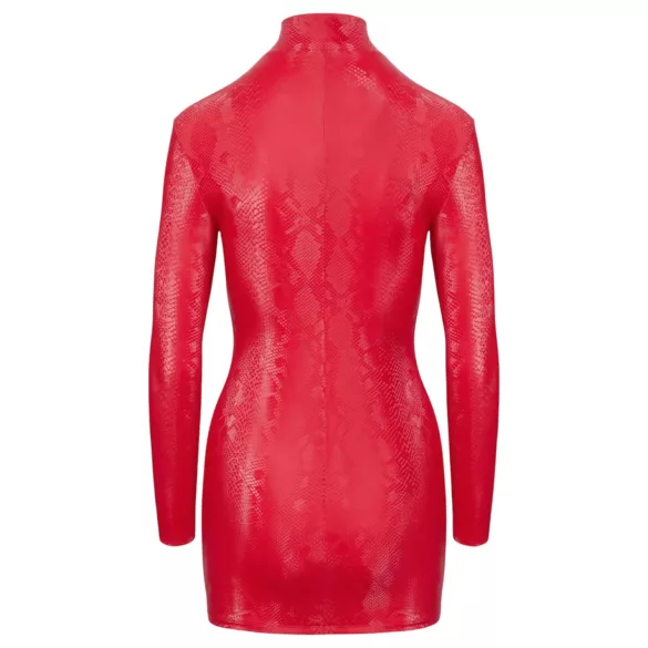 Cottelli - Snakeskin Pattern Mini Dress (Red)