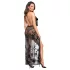 Noir - Sheer Floral Maxi Dress (Black)