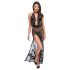 Noir - Sheer Floral Maxi Dress (Black) - XL