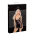 Noir - Black Mini Dress with Sheer Sides - M
