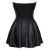 Cottelli - Shiny Mini Dress with Pleated Skirt (Black)