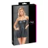 Cottelli - Shiny Mini Dress with Pleated Skirt (Black) - L
