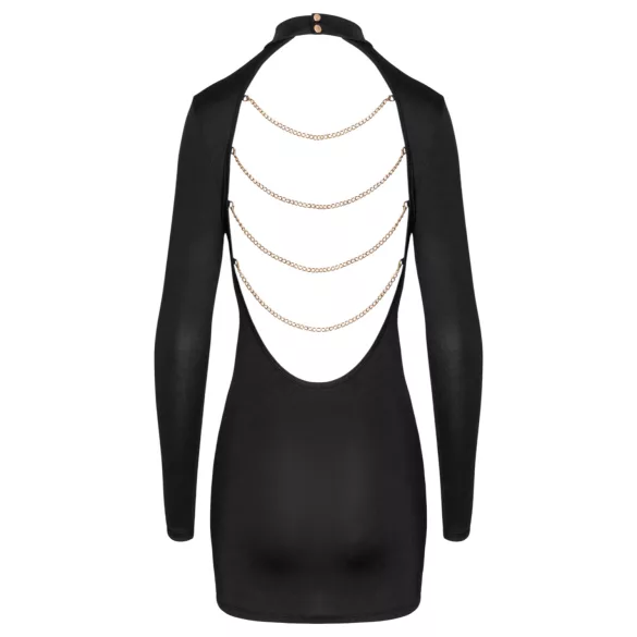 Cottelli - Open-Back Chain Mini Dress (Black) - M